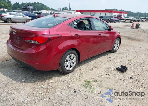 2016 Hyundai Elantra Se z USA, uszkodzony, nr VIN 5NPDH4AE1GH668690